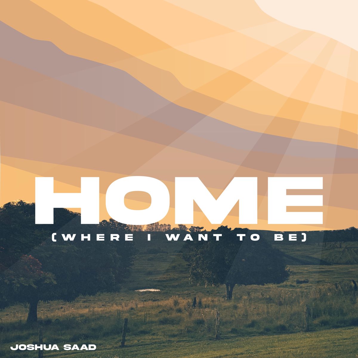Cover art for Home (Where I Want To Be): sunrise bands of peach and lavender over green farmland
